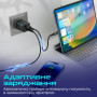 Зарядний пристрій Promate USB-C + USB-A (powerport-25ac.black)