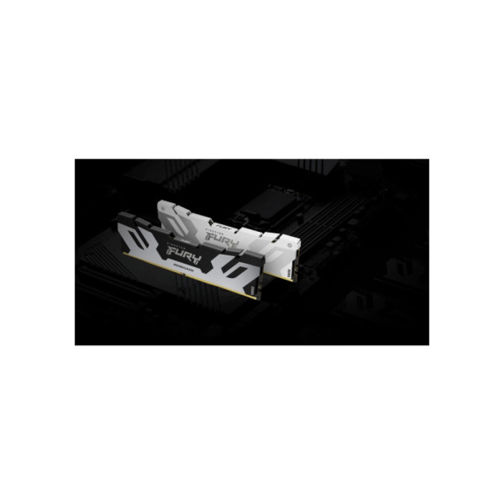 Модуль пам'яті для комп'ютера DDR5 32GB (2x16GB) 8000 MHz Renegade White Kingston Fury (ex.HyperX) (KF580C38RWK2-32)