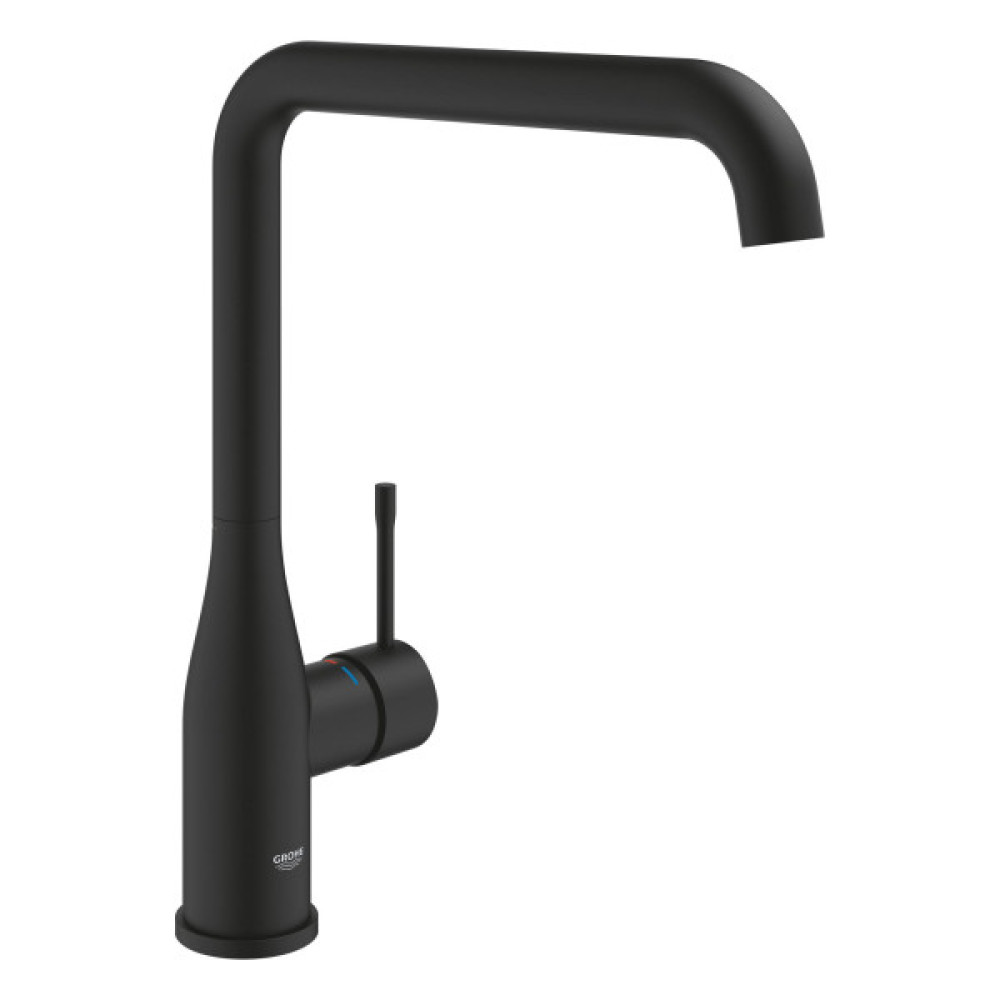 Змішувач для кухні Grohe Accent, довж.виливу - 220мм, поворотний, 1 важіль, фантомний чорний
