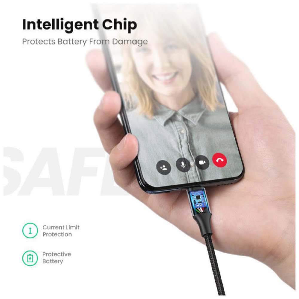 Дата кабель USB 2.0 AM to Micro 5P 0.5m 2A US290 black Ugreen (60145)