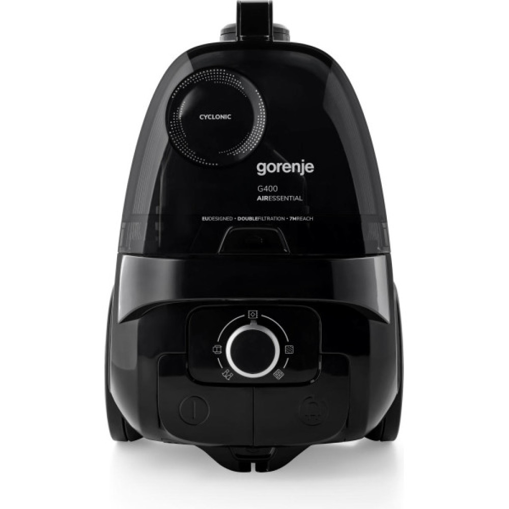 Пилосос Gorenje контейнерний, 800Вт, конт пил -3.3л, HEPA, чорний