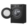 Пральна машина LG фронтальна, 6.5кг, 1200, В, 44см, дисплей, пара, інвертор, чорний