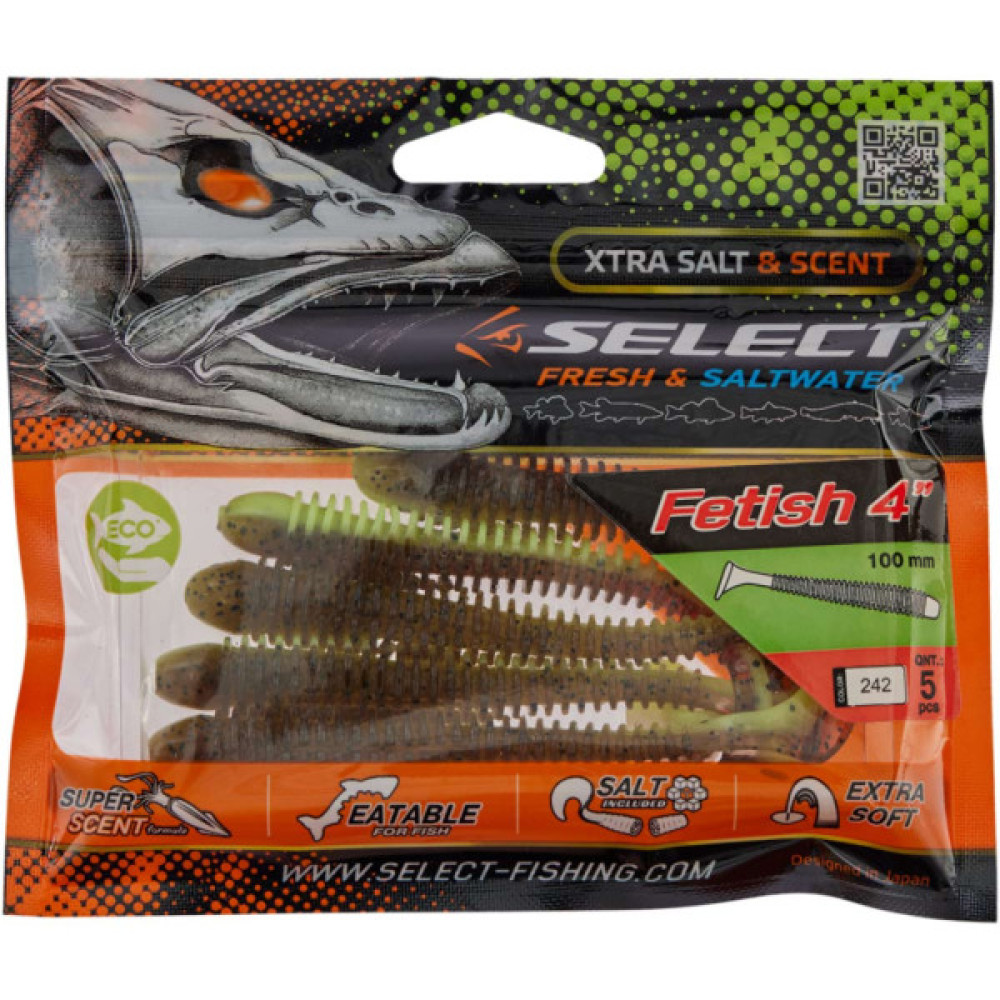 Силікон рибальський Select Fetish 4" 242 (5 шт/уп) (1870.71.66)