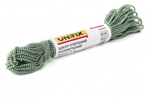 Шнур плетений будівельний кольоровий 4мм 20м UNIFIX
