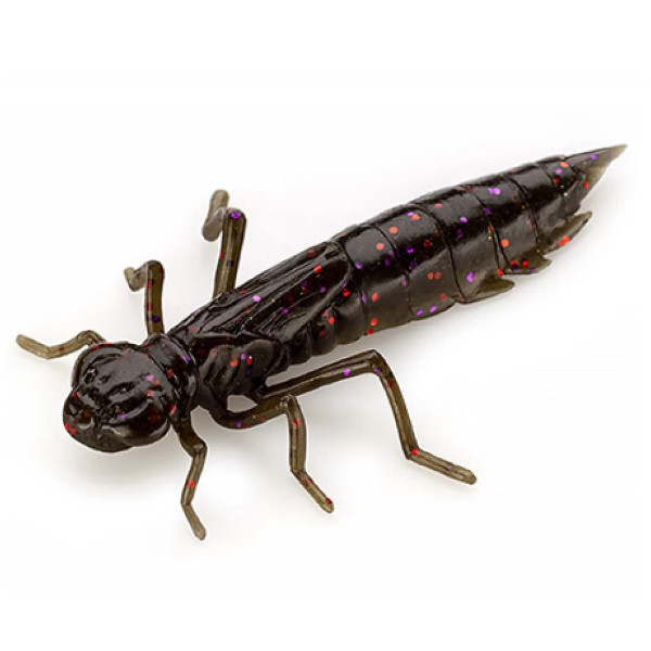 Силікон рибальський FishUP Dragonfly 1.2" 050 - Green Pumpkin Brown/Red&Purple (10шт/уп) (1864.04.84)