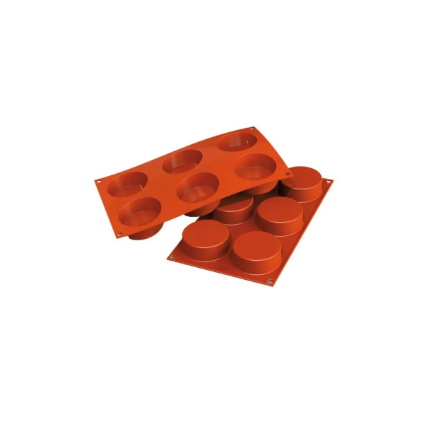 Форма для випікання Silikomart "Циліндр" 70 mm h27 , 6 x 103,5 ml (SF205/C)