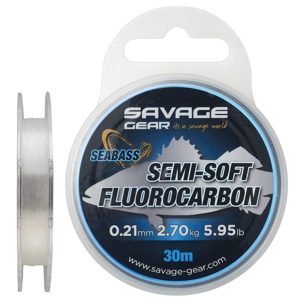 Флюорокарбон Savage Gear Semi-Soft Seabass 30m 0.35mm 6.72kg Clear (1854.18.69)