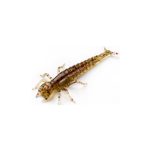 Силікон рибальський FishUP Diving Bug 2" 045 - Green Pumpkin/Red&Black (8шт/уп) (1864.01.06)