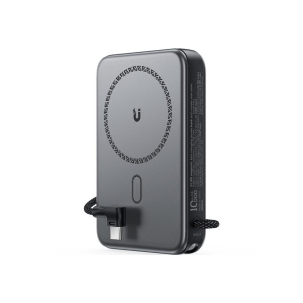 Батарея універсальна Acefast Magnetic Wireless 10000mAh, 22.5W, PD, QC/3.0, QI 15W, M24, Metal Gray (6974316284871)