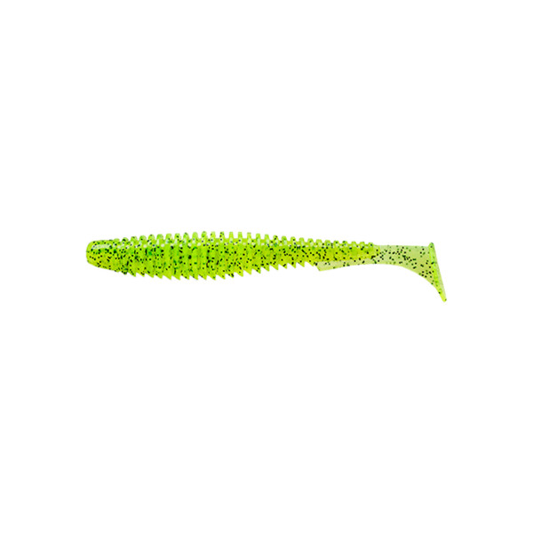 Силікон рибальський FishUP U-Shad 4" 055 - Chartreuse/Black (8шт/уп) (1862.03.15)