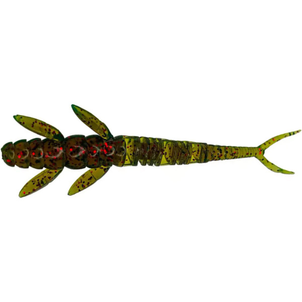 Силікон рибальський FishUP Flit 3" 019 - Motor Oil/Red (8шт/уп) (1864.14.29)