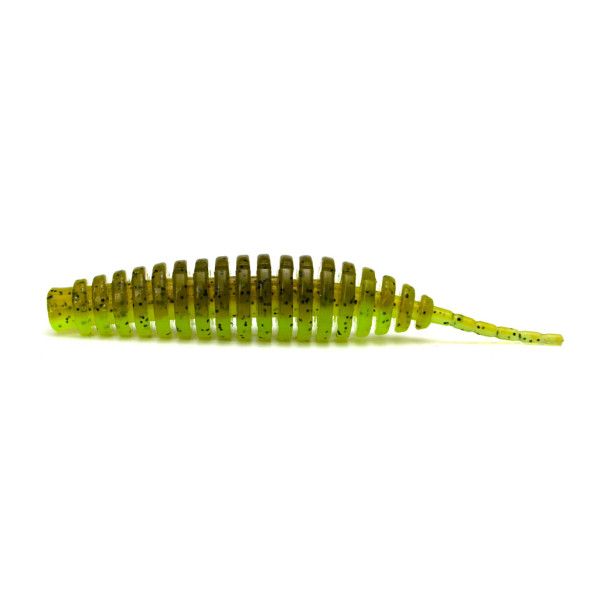 Силікон рибальський FishUP Tanta 2.5" 204 - Green Pumpkin/Chartreuse (8шт/уп) (1864.14.51)