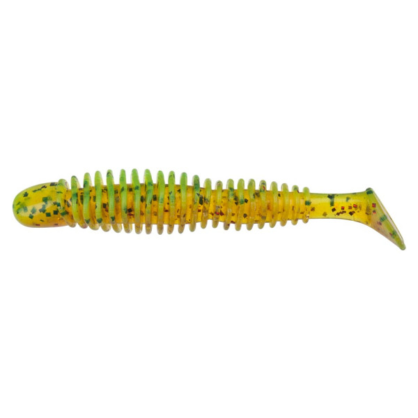 Силікон рибальський Reins Bubbling Shad 3" B61 Chart Pepper/Motoroil Red Gold (6 шт/уп.) (1552.07.60)