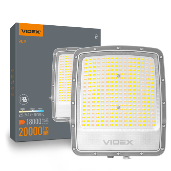 Прожектор Videx F5 100W 3000-5000-6500K 230V White (VL-F5-100CW)
